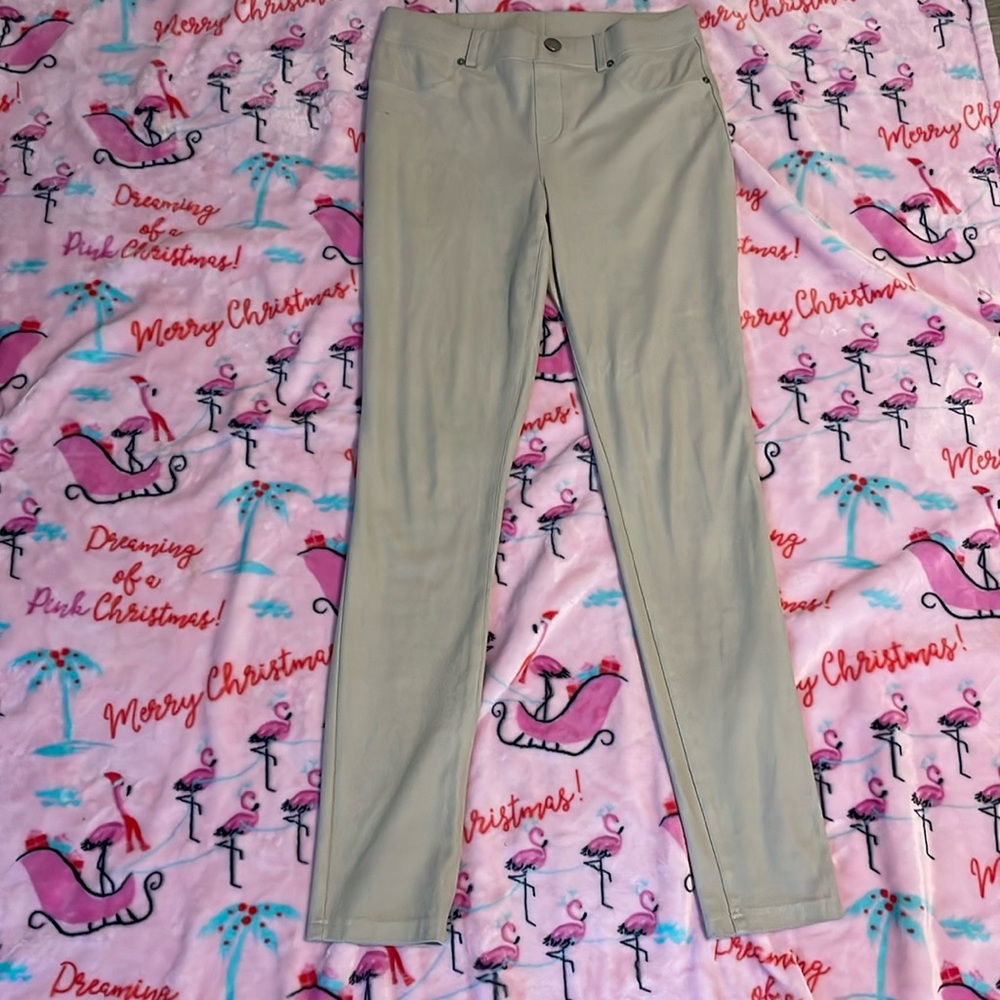 Women’s faux suede beige pant INC size 6